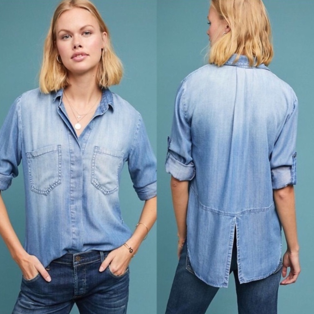 Anthropology Cloth & Stone Chambray Shirt